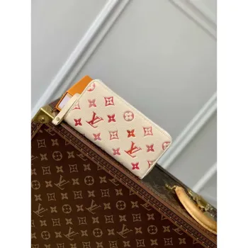 LV M83505 Louis Vuitton Zippy Wallet Sunrise Aquarelle Beige