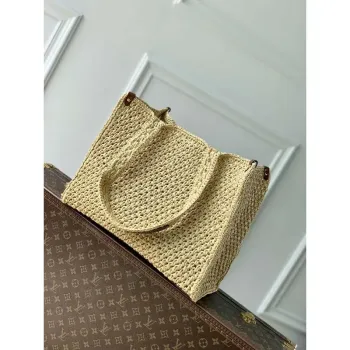 LV M24723 Louis Vuitton OnTheGo MM Bag Natural Tan