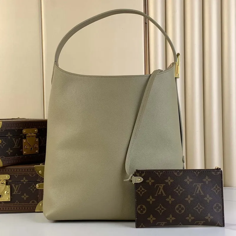 LV M24988 Louis Vuitton Low Key Hobo MM Handbag Green