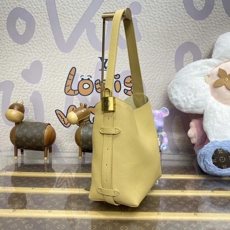 LV M25353 Louis Vuitton Low Key Hobo PM Bag Apricot Yellow