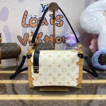 LV M46907 Louis Vuitton Side Trunk PM Bag Monogram white