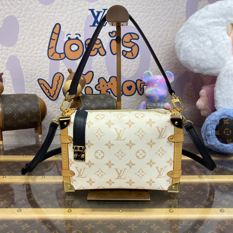 LV M46907 Louis Vuitton Side Trunk PM Bag Monogram white