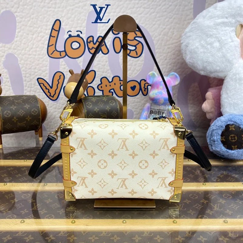 LV M46907 Louis Vuitton Side Trunk PM Bag Monogram white