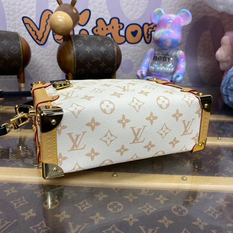 LV M46907 Louis Vuitton Side Trunk PM Bag Monogram white