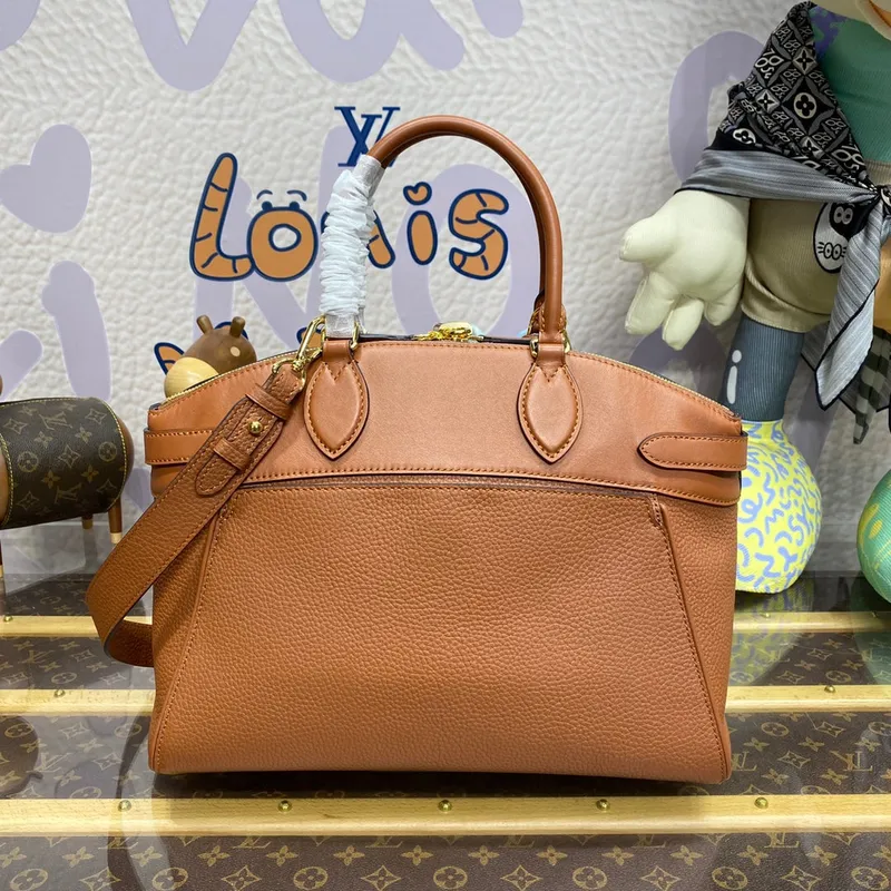 LV M22925 Louis Vuitton Lock It MM Bag Gold