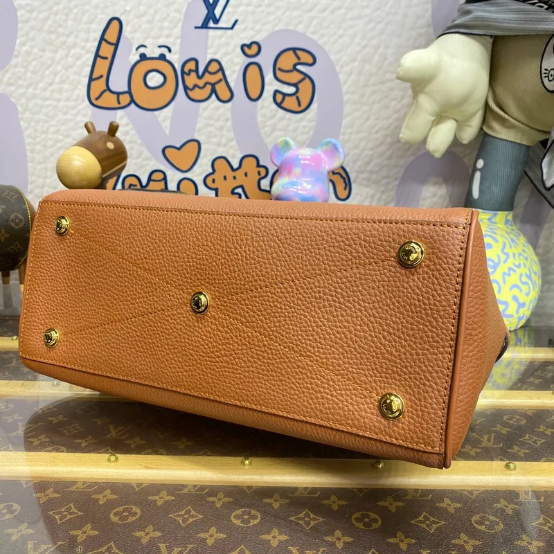 LV M22925 Louis Vuitton Lock It MM Bag Gold
