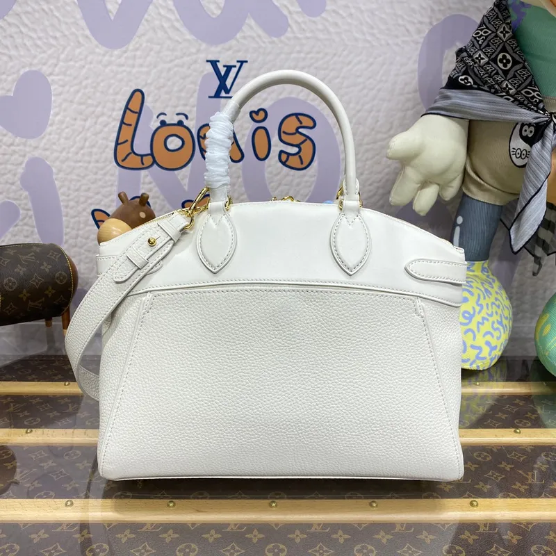 LV M23061 Louis Vuitton Lock It MM Bag Crème Beige
