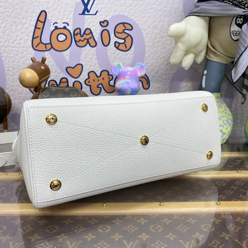 LV M23061 Louis Vuitton Lock It MM Bag Crème Beige