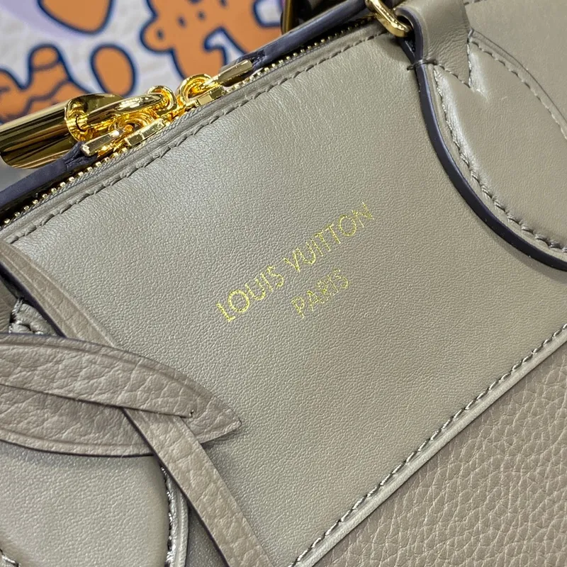 LV M22927 Louis Vuitton Lock It MM Bag Earth Brown