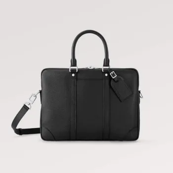 LV M30925 Louis Vuitton Porte Documents Voyage PM Black