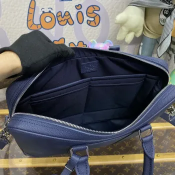 LV M30975 Louis Vuitton Porte Documents Voyage PM Midnight Blue
