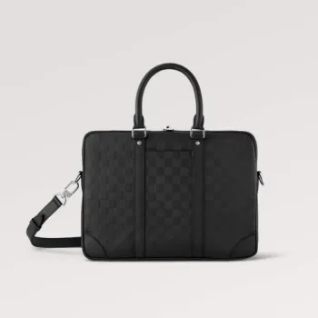 LV N40444 Louis Vuitton Porte Documents Voyage PM Briefcase Black