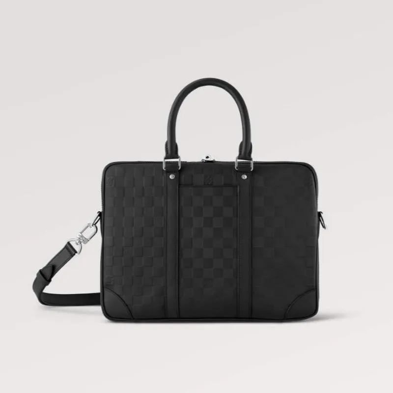 LV N40444 Louis Vuitton Porte Documents Voyage PM Briefcase Black