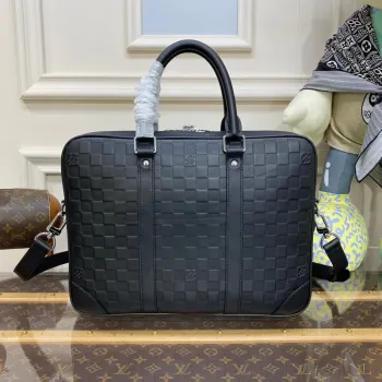 LV N40444 Louis Vuitton Porte Documents Voyage PM Briefcase Black