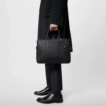 LV N40444 Louis Vuitton Porte Documents Voyage PM Briefcase Black