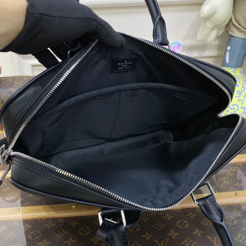 LV N40444 Louis Vuitton Porte Documents Voyage PM Briefcase Black