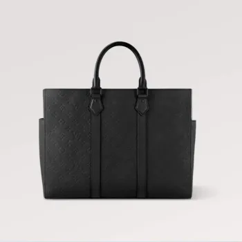 LV M21865 Louis Vuitton Sac Plat 24H Tote Bag Embossed Taurillon Monogram cowhide leather