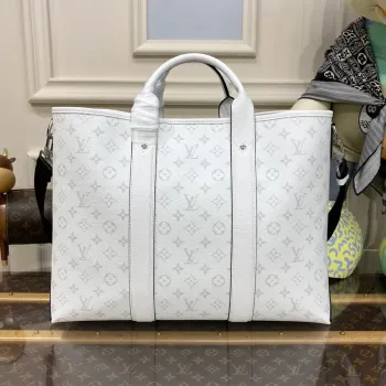 LV M30919 Louis Vuitton Weekend NM Tote Bag Optic White