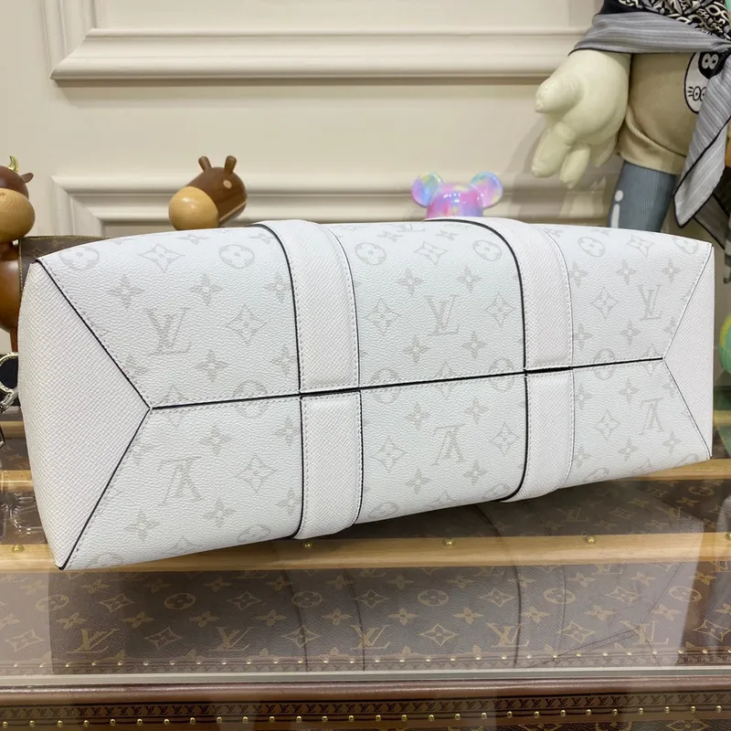 LV M30919 Louis Vuitton Weekend NM Tote Bag Optic White