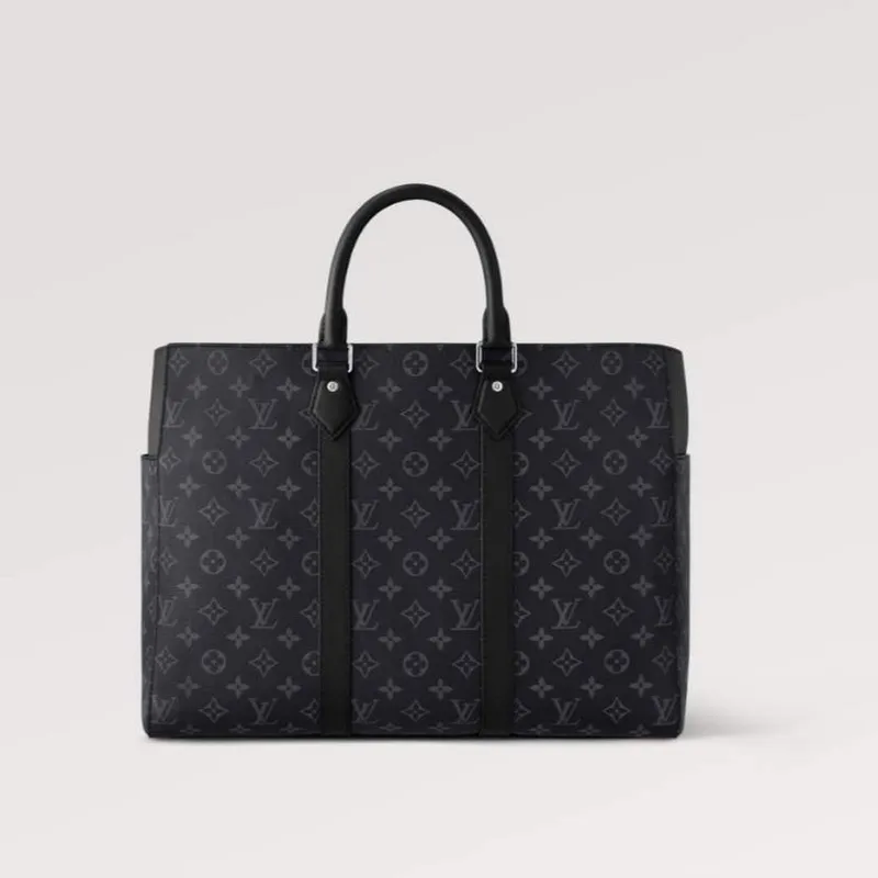 LV M46451 Louis Vuitton Sac Plat 24H Tote Bag Monogram Eclipse coated canvas
