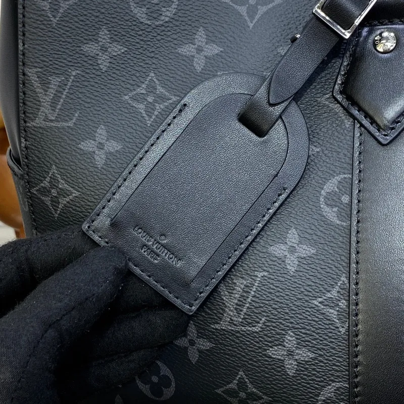 LV M46451 Louis Vuitton Sac Plat 24H Tote Bag Monogram Eclipse coated canvas