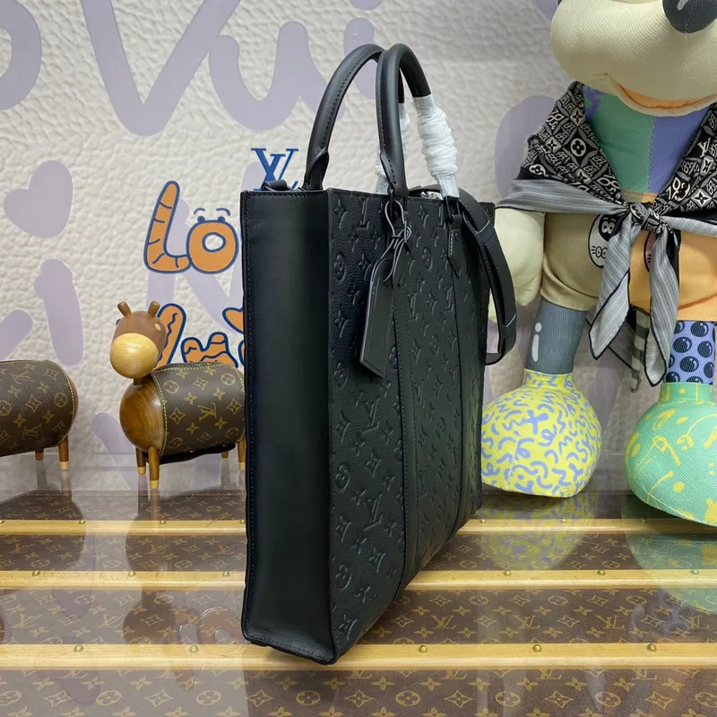 LV M21866 Louis Vuitton Sac Plat NV Bag Embossed Taurillon Monogram cowhide leather