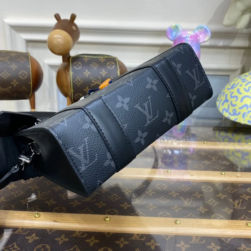 LV M46453 Louis Vuitton Sac Plat Mini Bag Monogram Eclipse coated canvas