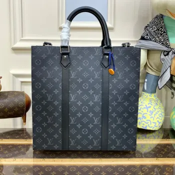 LV M46452 Louis Vuitton Sac Plat  Bag Monogram Eclipse coated canvas