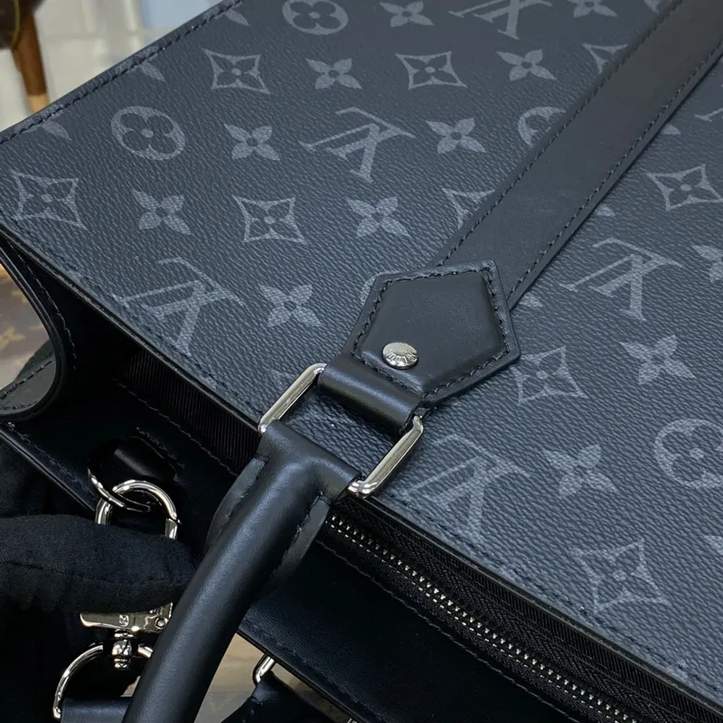 LV M46452 Louis Vuitton Sac Plat  Bag Monogram Eclipse coated canvas
