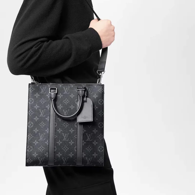 LV M46098 Louis Vuitton Sac Plat Cross Monogram Eclipse coated canvas