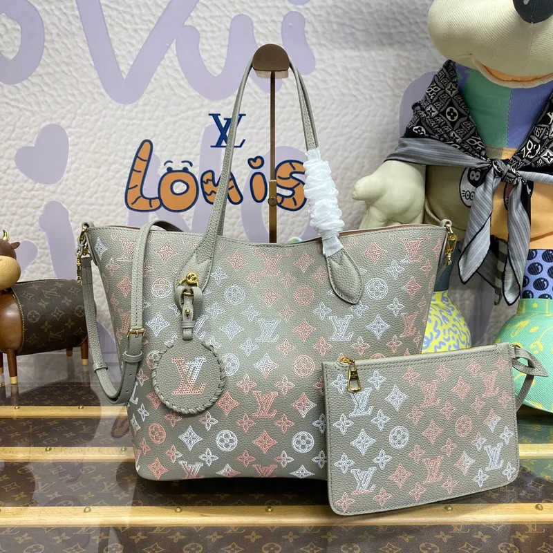 LV M23387 Louis Vuitton Blossom MM Tote Bag Gray