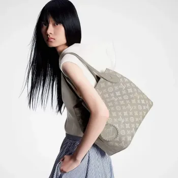 LV M23387 Louis Vuitton Blossom MM Tote Bag Gray