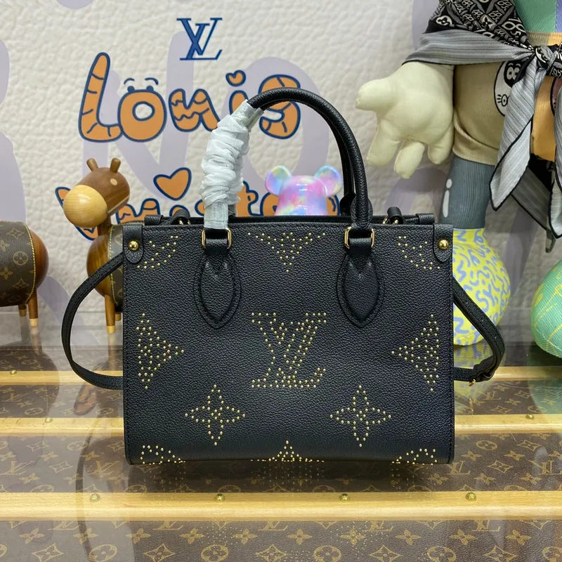 LV M46733 Louis Vuitton OnTheGo PM Bag Black
