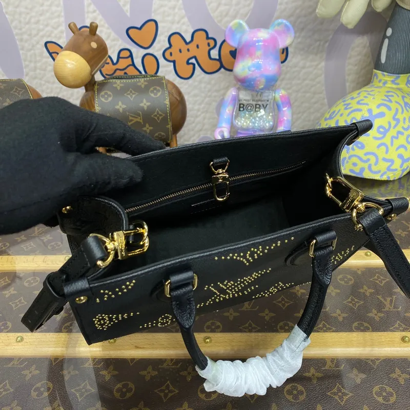LV M46733 Louis Vuitton OnTheGo PM Bag Black