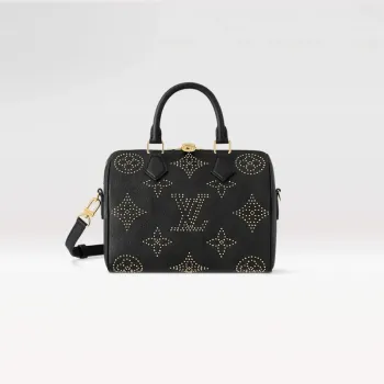 LV M46736 Louis Vuitton Speedy Bandoulière 25 Bag Black