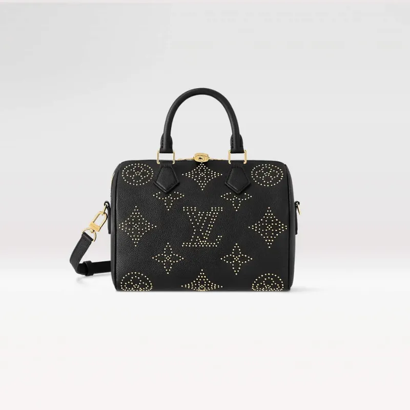 LV M46736 Louis Vuitton Speedy Bandoulière 25 Bag Black