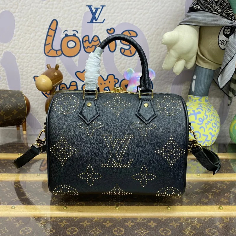 LV M46736 Louis Vuitton Speedy Bandoulière 25 Bag Black