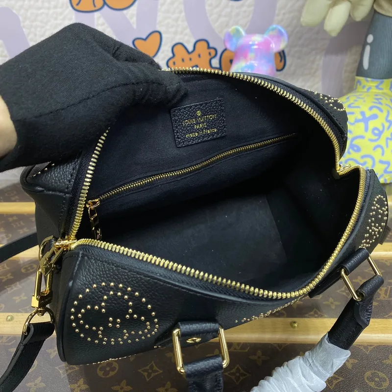 LV M46736 Louis Vuitton Speedy Bandoulière 25 Bag Black