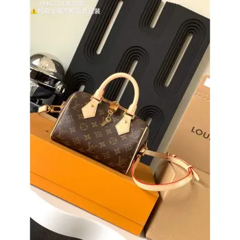 LV M46234 Louis Vuitton Speedy Bandoulière 20 Monogram （Leather Shoulder Strap）