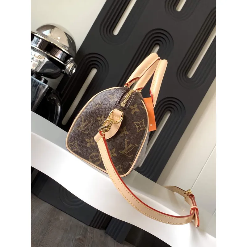 LV M46234 Louis Vuitton Speedy Bandoulière 20 Monogram （Leather Shoulder Strap）