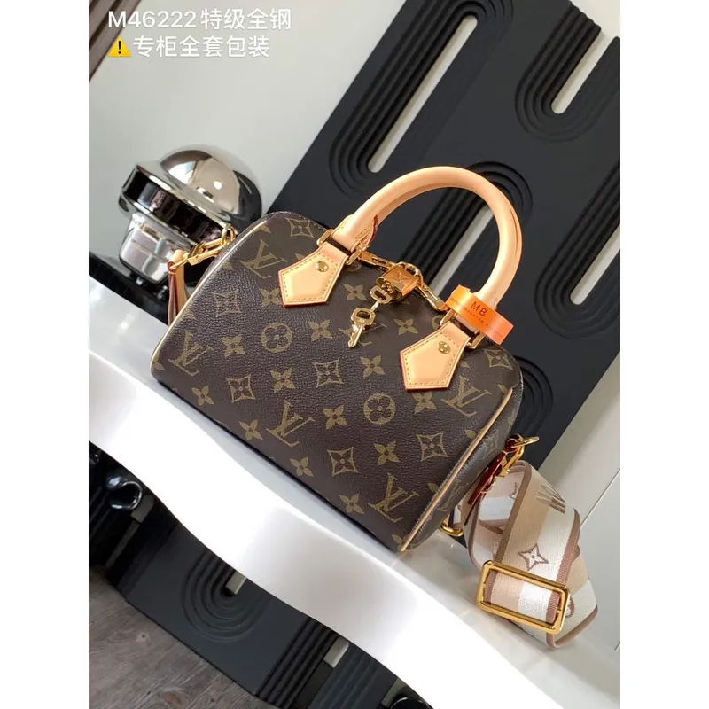 LV M46222 Louis Vuitton Speedy Bandoulière 20 Monogram （All steel hardware）