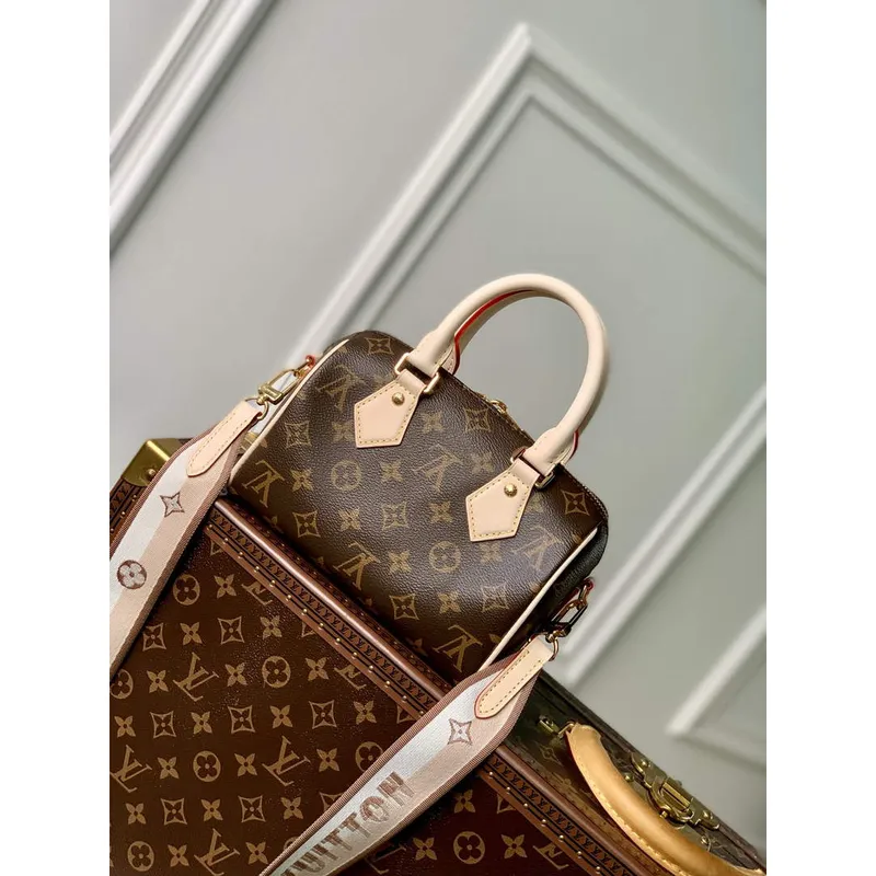LV M46222 Louis Vuitton Speedy Bandoulière 20 Monogram coated canvas Beige