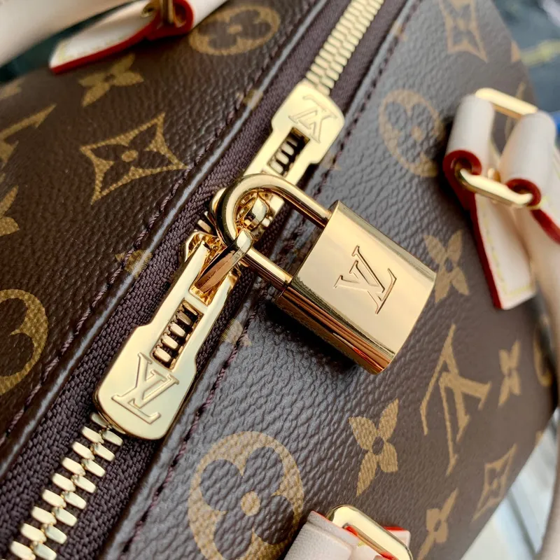 LV M46222 Louis Vuitton Speedy Bandoulière 20 Monogram coated canvas Beige