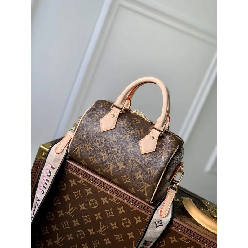 LV M46234 Louis Vuitton Speedy Bandoulière 20 Monogram coated canvas Black