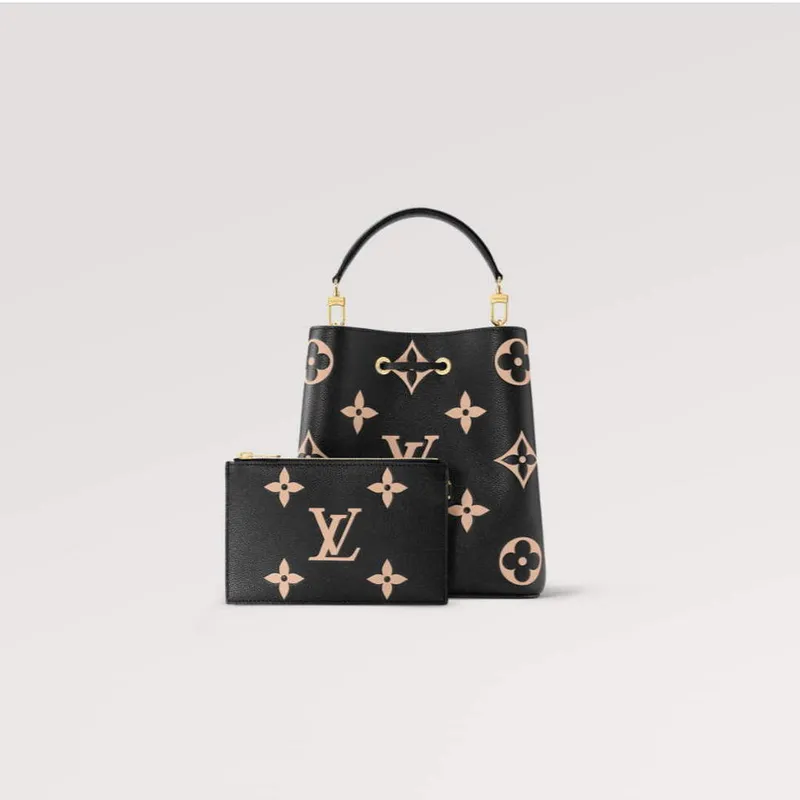 LV M45497  Louis Vuitton NéoNoé MM  Black/Cream