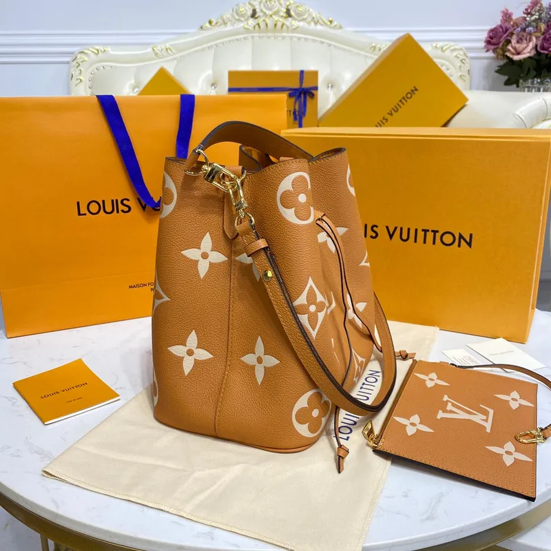 LV M45555  Louis Vuitton NéoNoé MM  Brown/Yellow