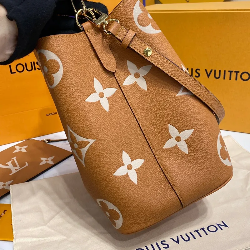 LV M45555  Louis Vuitton NéoNoé MM  Brown/Yellow