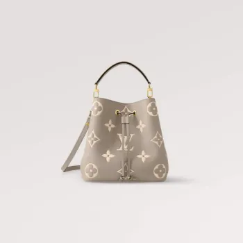 LV M45555  Louis Vuitton NéoNoé MM  Dove Grey/Cream