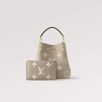 LV M45555  Louis Vuitton NéoNoé MM  Dove Grey/Cream