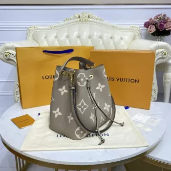 LV M45555  Louis Vuitton NéoNoé MM  Dove Grey/Cream